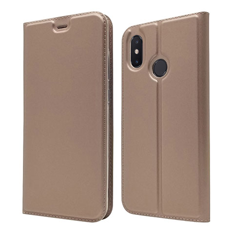 Xiaomi Mi 8用手帳型 レザーケース スタンド カバー L04 Xiaomi ローズゴールド