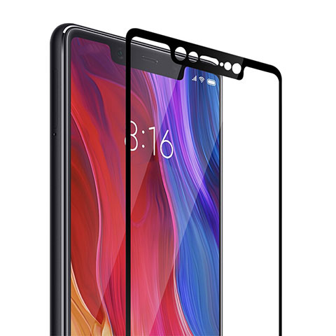 Xiaomi Mi 8用強化ガラス フル液晶保護フィルム Xiaomi ブラック