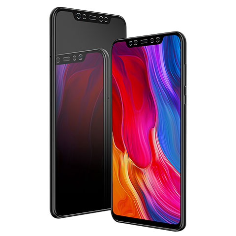 Xiaomi Mi 8用強化ガラス フル液晶保護フィルム F08 Xiaomi ブラック