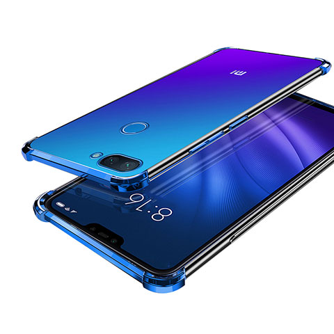 Xiaomi Mi 8 Lite用極薄ソフトケース シリコンケース 耐衝撃 全面保護 クリア透明 H01 Xiaomi ネイビー