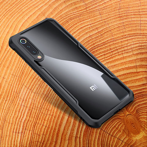 Xiaomi Mi 9 Lite用シリコンケース ソフトタッチラバー 鏡面 M01 Xiaomi ブラック