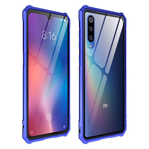 Xiaomi Mi 9 Lite用ハイブリットバンパーケース クリア透明 プラスチック 鏡面 カバー Xiaomi ネイビー