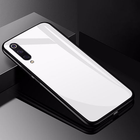 Xiaomi Mi 9 Pro 5G用ハイブリットバンパーケース プラスチック 鏡面 カバー Xiaomi ホワイト