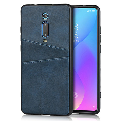 Xiaomi Mi 9T用ケース 高級感 手触り良いレザー柄 R03 Xiaomi ネイビー