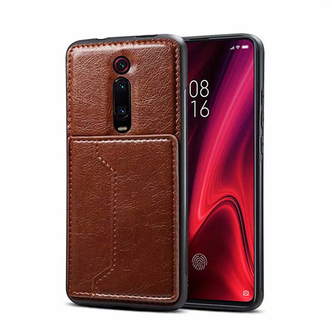 Xiaomi Mi 9T用ケース 高級感 手触り良いレザー柄 R01 Xiaomi ブラウン