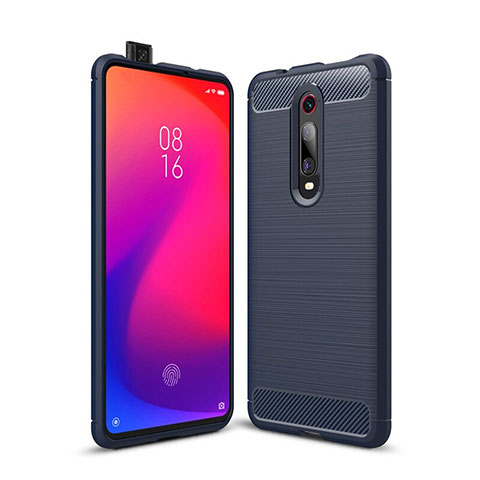 Xiaomi Mi 9T用シリコンケース ソフトタッチラバー ライン カバー C01 Xiaomi ネイビー