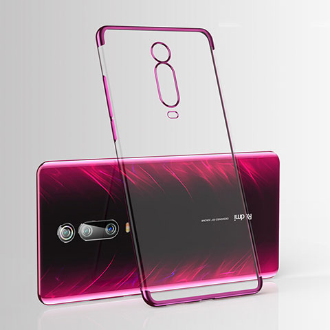 Xiaomi Mi 9T用極薄ソフトケース シリコンケース 耐衝撃 全面保護 クリア透明 H03 Xiaomi パープル