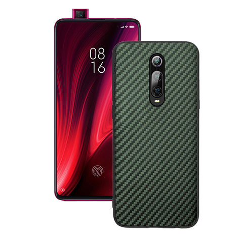 Xiaomi Mi 9T Pro用シリコンケース ソフトタッチラバー ツイル カバー Y01 Xiaomi グリーン