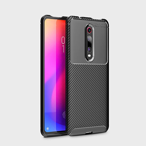 Xiaomi Mi 9T Pro用シリコンケース ソフトタッチラバー ツイル カバー Xiaomi ブラック