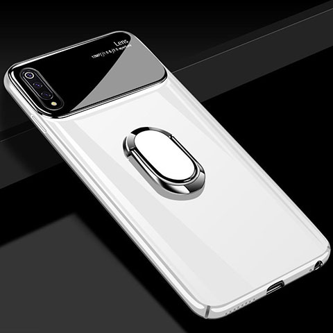 Xiaomi Mi A3用ハードケース プラスチック 質感もマット アンド指輪 マグネット式 P02 Xiaomi ホワイト