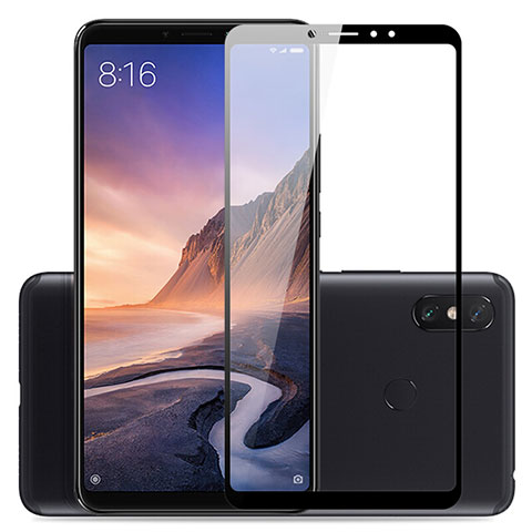 Xiaomi Mi Max 3用強化ガラス フル液晶保護フィルム Xiaomi ブラック