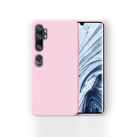 Xiaomi Mi Note 10用360度 フルカバー極薄ソフトケース シリコンケース 耐衝撃 全面保護 バンパー Xiaomi ピンク