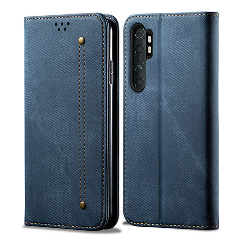 Xiaomi Mi Note 10 Lite用手帳型 布 スタンド B01S Xiaomi ネイビー