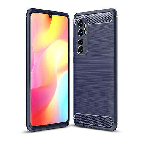 Xiaomi Mi Note 10 Lite用シリコンケース ソフトタッチラバー ライン カバー WL1 Xiaomi ネイビー