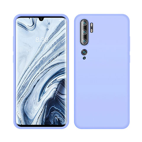 Xiaomi Mi Note 10 Pro用360度 フルカバー極薄ソフトケース シリコンケース 耐衝撃 全面保護 バンパー C08 Xiaomi パープル