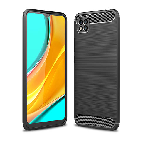 Xiaomi POCO C3用シリコンケース ソフトタッチラバー ライン カバー WL1 Xiaomi ブラック