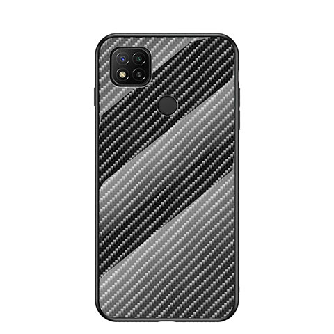 Xiaomi POCO C3用ハイブリットバンパーケース プラスチック 鏡面 虹 グラデーション 勾配色 カバー LS2 Xiaomi ブラック