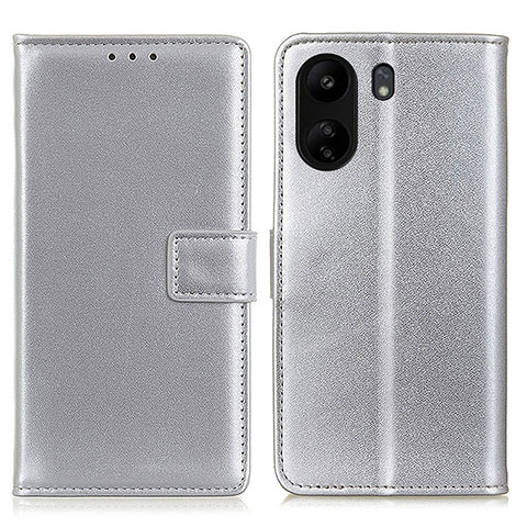 Xiaomi Poco C65用手帳型 レザーケース スタンド カバー A08D Xiaomi シルバー