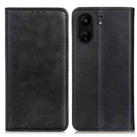 Xiaomi Poco C65用手帳型 レザーケース スタンド カバー A02D Xiaomi ブラック