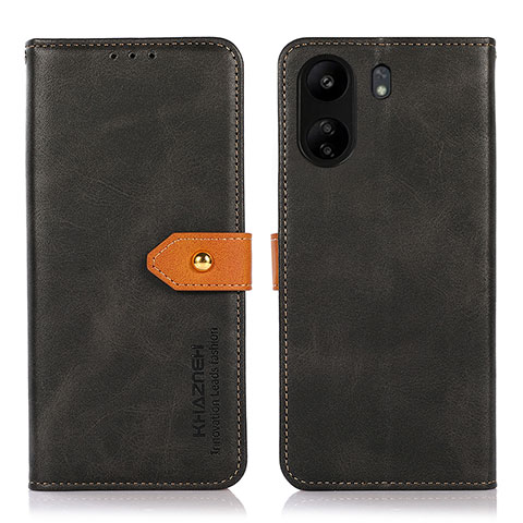 Xiaomi Poco C65用手帳型 レザーケース スタンド カバー N07P Xiaomi ブラック