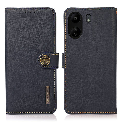 Xiaomi Poco C65用手帳型 レザーケース スタンド カバー B02H Xiaomi ネイビー