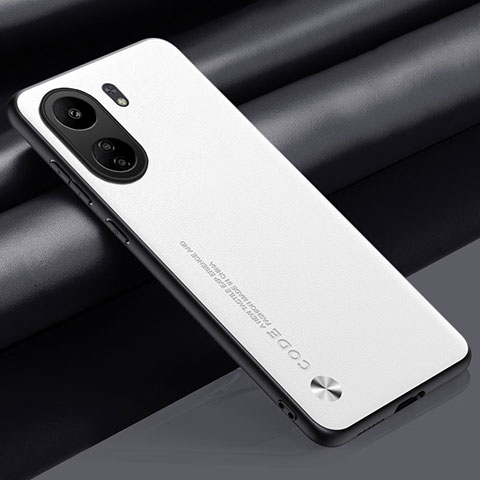 Xiaomi Poco C65用ケース 高級感 手触り良いレザー柄 S02 Xiaomi ホワイト