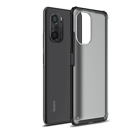 Xiaomi Poco F3 5G用ハイブリットバンパーケース クリア透明 プラスチック カバー WL1 Xiaomi ブラック