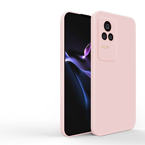 Xiaomi Poco F4 5G用360度 フルカバー極薄ソフトケース シリコンケース 耐衝撃 全面保護 バンパー YK3 Xiaomi ピンク