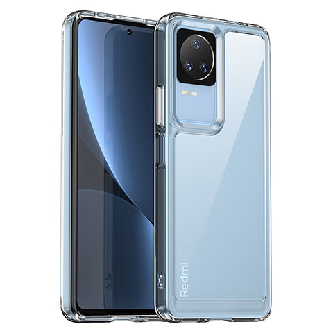 Xiaomi Poco F4 5G用ハイブリットバンパーケース クリア透明 プラスチック カバー J01S Xiaomi クリア