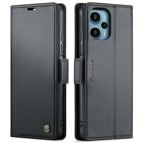 Xiaomi Poco F5 5G用手帳型 レザーケース スタンド カバー C01S Xiaomi ブラック