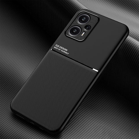 Xiaomi Poco F5 5G用極薄ソフトケース シリコンケース 耐衝撃 全面保護 マグネット式 バンパー Xiaomi ブラック