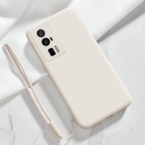 Xiaomi Poco F5 Pro 5G用360度 フルカバー極薄ソフトケース シリコンケース 耐衝撃 全面保護 バンパー YK8 Xiaomi ホワイト