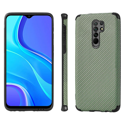 Xiaomi Poco M2用極薄ソフトケース シリコンケース 耐衝撃 全面保護 マグネット式 バンパー S01D Xiaomi グリーン