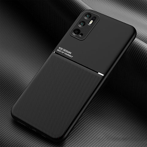 Xiaomi POCO M3 Pro 5G用極薄ソフトケース シリコンケース 耐衝撃 全面保護 マグネット式 バンパー Xiaomi ブラック