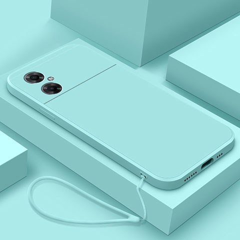 Xiaomi Poco M4 5G用360度 フルカバー極薄ソフトケース シリコンケース 耐衝撃 全面保護 バンパー YK4 Xiaomi シアン