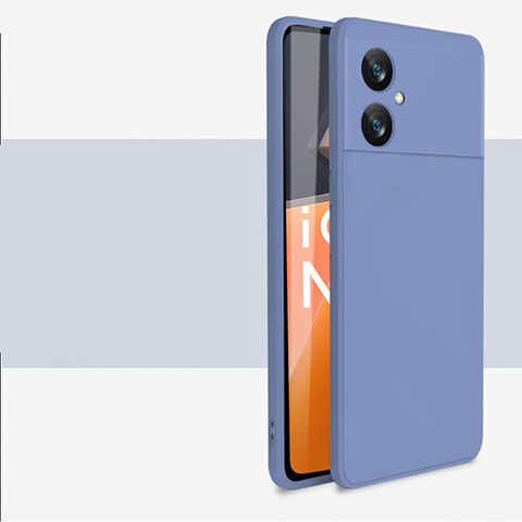 Xiaomi Poco M4 5G用360度 フルカバー極薄ソフトケース シリコンケース 耐衝撃 全面保護 バンパー YK2 Xiaomi ラベンダーグレー