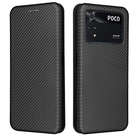 Xiaomi Poco M4 Pro 4G用手帳型 レザーケース スタンド カバー L06Z Xiaomi ブラック