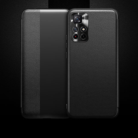Xiaomi Poco M4 Pro 5G用手帳型 レザーケース スタンド カバー Xiaomi ブラック