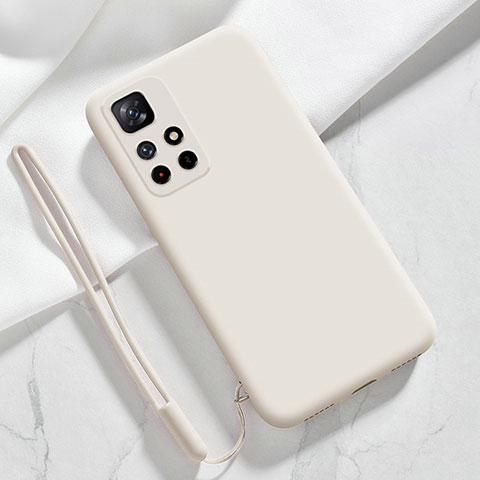 Xiaomi Poco M4 Pro 5G用360度 フルカバー極薄ソフトケース シリコンケース 耐衝撃 全面保護 バンパー YK5 Xiaomi ホワイト