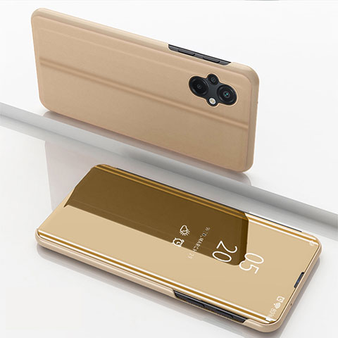 Xiaomi Poco M5 4G用手帳型 レザーケース スタンド 鏡面 カバー Xiaomi ゴールド