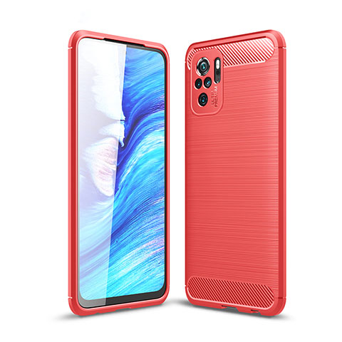 Xiaomi Poco M5S用シリコンケース ソフトタッチラバー ライン カバー WL1 Xiaomi レッド