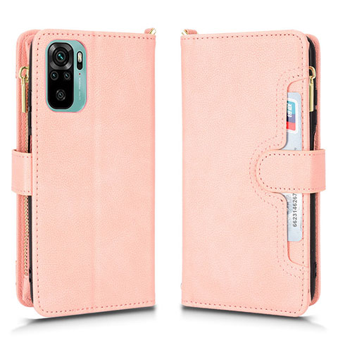 Xiaomi Poco M5S用手帳型 レザーケース スタンド カバー BY2 Xiaomi ローズゴールド