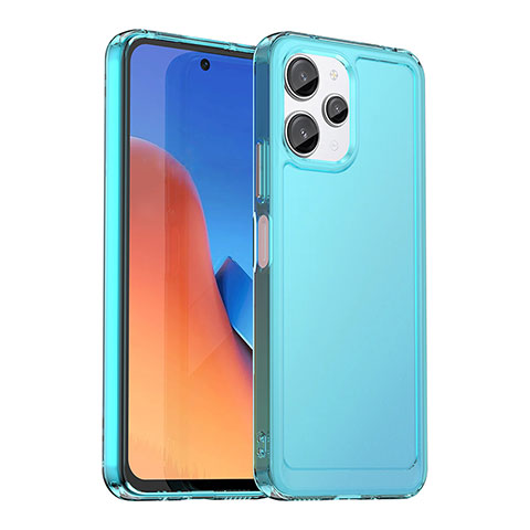 Xiaomi Poco M6 Pro 5G用ハイブリットバンパーケース クリア透明 プラスチック カバー J02S Xiaomi ネイビー