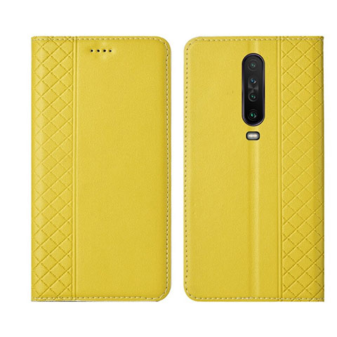 Xiaomi Poco X2用手帳型 レザーケース スタンド カバー L01 Xiaomi イエロー