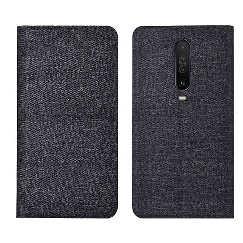 Xiaomi Poco X2用手帳型 布 スタンド L01 Xiaomi ブラック