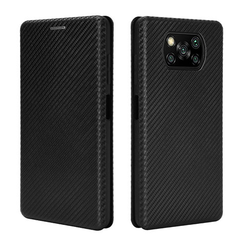 Xiaomi Poco X3用手帳型 レザーケース スタンド カバー L02 Xiaomi ブラック