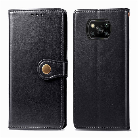 Xiaomi Poco X3用手帳型 レザーケース スタンド カバー L10 Xiaomi ブラック