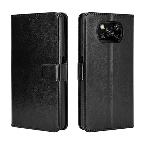 Xiaomi Poco X3用手帳型 レザーケース スタンド カバー BY5 Xiaomi ブラック