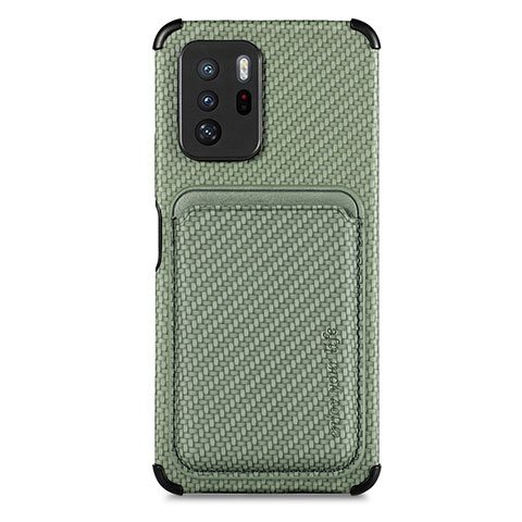 Xiaomi Poco X3 GT 5G用極薄ソフトケース シリコンケース 耐衝撃 全面保護 マグネット式 バンパー S03D Xiaomi グリーン