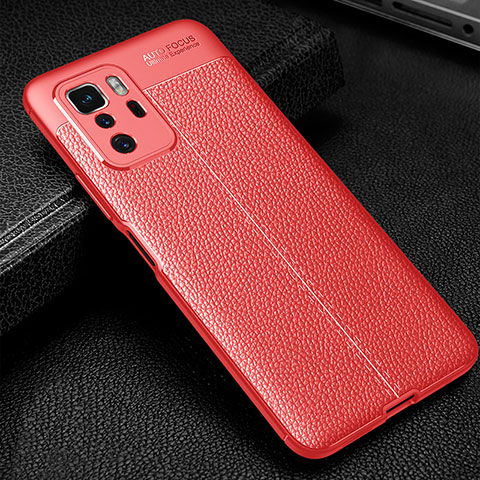 Xiaomi Poco X3 GT 5G用シリコンケース ソフトタッチラバー レザー柄 カバー WL1 Xiaomi レッド